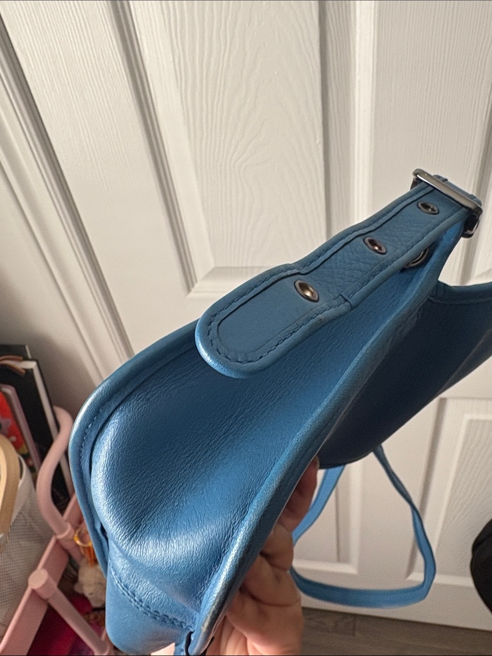 GUC coach small Patricia saddle bag in blue - Picture 4 of 5